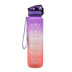 1L Tritan Water Bottle With Time Marker Bounce Cover Motivational Water Bottle Cycling Leakproof Cup For Sports Fitness Bottles