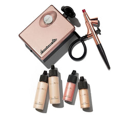 4 pieces - Airbrush Spray Silk Foundation Starter Kit - Includes (2) Silk 4-In-1 Foundation