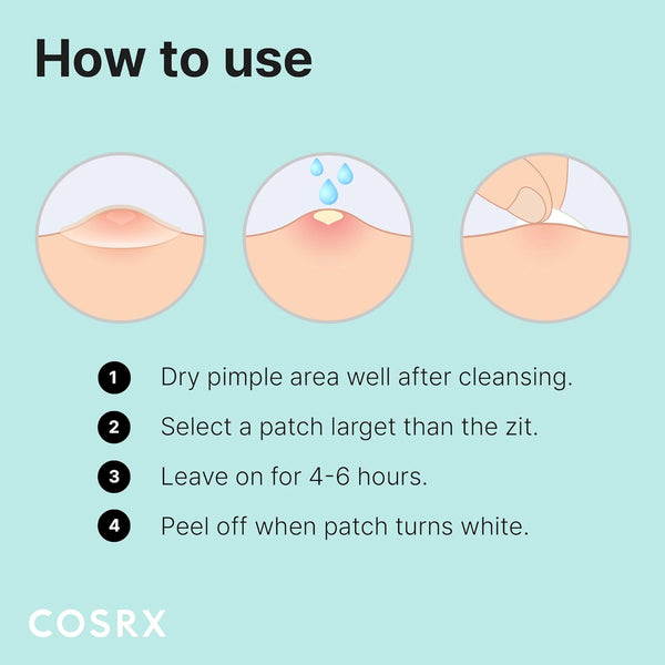 COSRX Acne Pimple Master - Absorbing Hydrocolloid Original 3 Size Patches for Blemishes