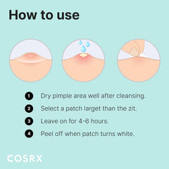 COSRX Acne Pimple Master - Absorbing Hydrocolloid Original 3 Size Patches for Blemishes