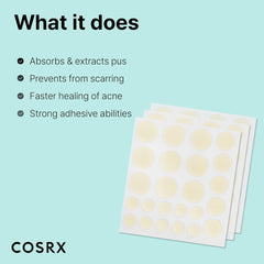 COSRX Acne Pimple Master - Absorbing Hydrocolloid Original 3 Size Patches for Blemishes