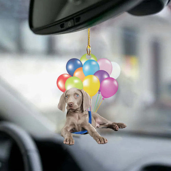 Cartoon Cute Dog Auto Hanging Ornament with Colorful Balloon Parachute Home Accessories Decorations