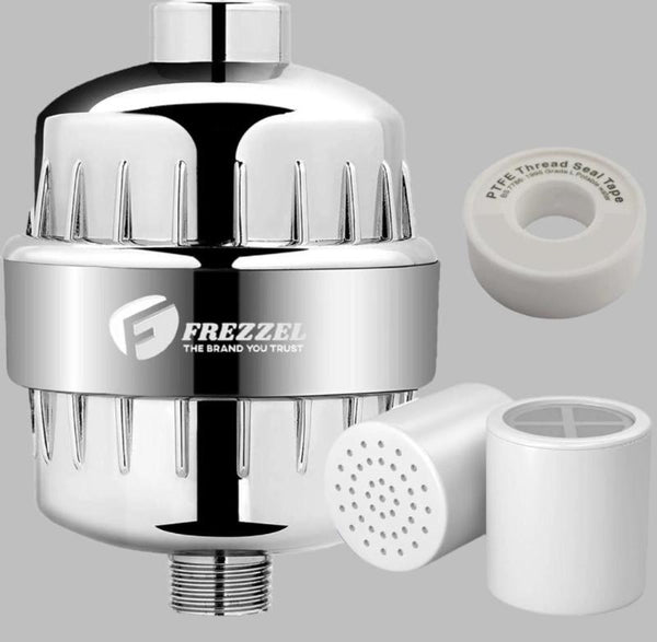 FREZZEL 17 Stages Shower Head Filter & Replacement with Vitamin C For Hard Water