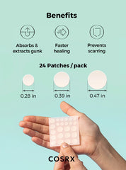 COSRX Acne Pimple Master - Absorbing Hydrocolloid Original 3 Size Patches for Blemishes