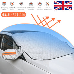 4 Layers Magnetic Car Windscreen Cover Winter Ice Frost Snow Protector Sunshade