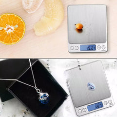 Small Digital Food Scale Ounce OZ And Gram Scale Includes 2 Trays And Batteries, 9 Units