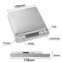 Small Digital Food Scale Ounce OZ And Gram Scale Includes 2 Trays And Batteries, 9 Units